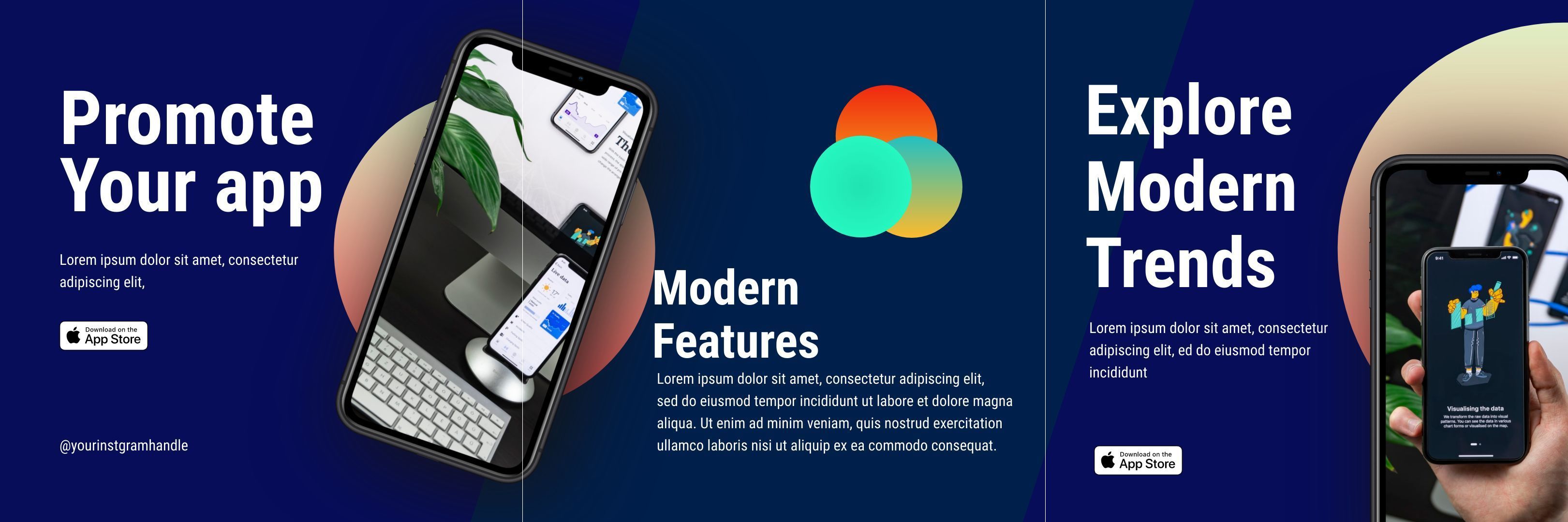 Instagram Panorama 6 template. Quickly edit fonts, text, colors, and more for free.