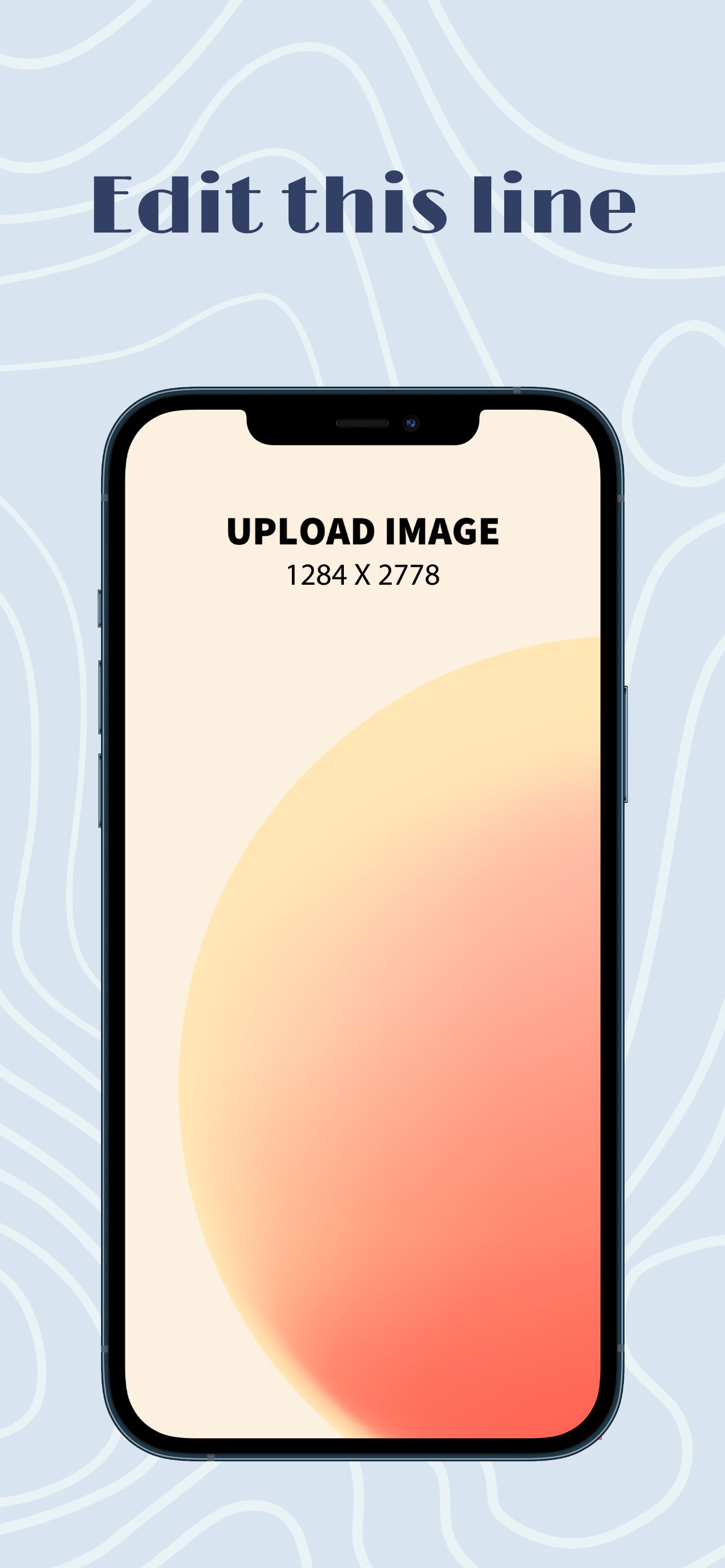iPhone 12 Pro Max Screenshot 8 template. Quickly edit text, colors, images, and more for free.