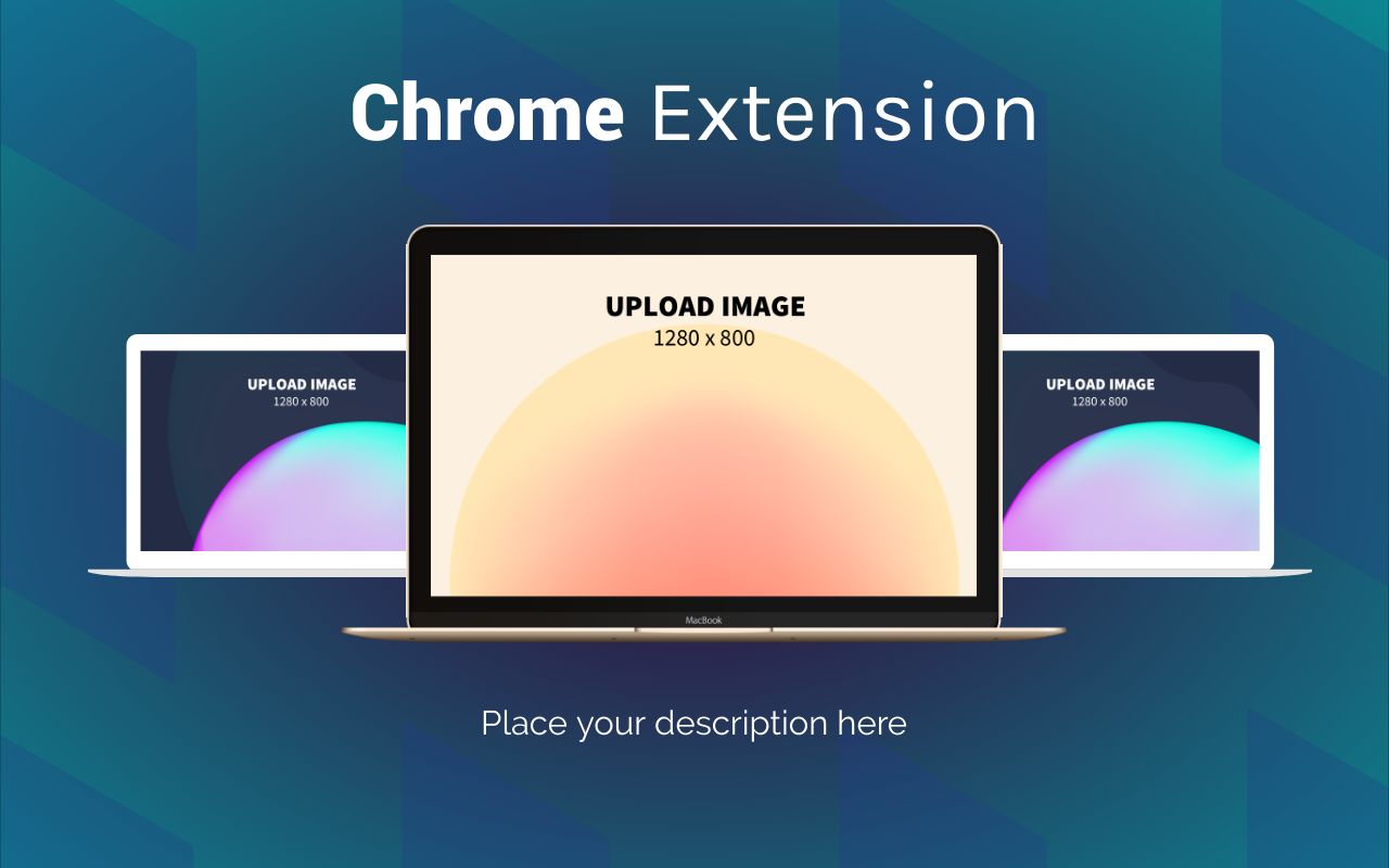 Chrome Store Screenshot 20 template. Quickly edit text, colors, images, and more for free.