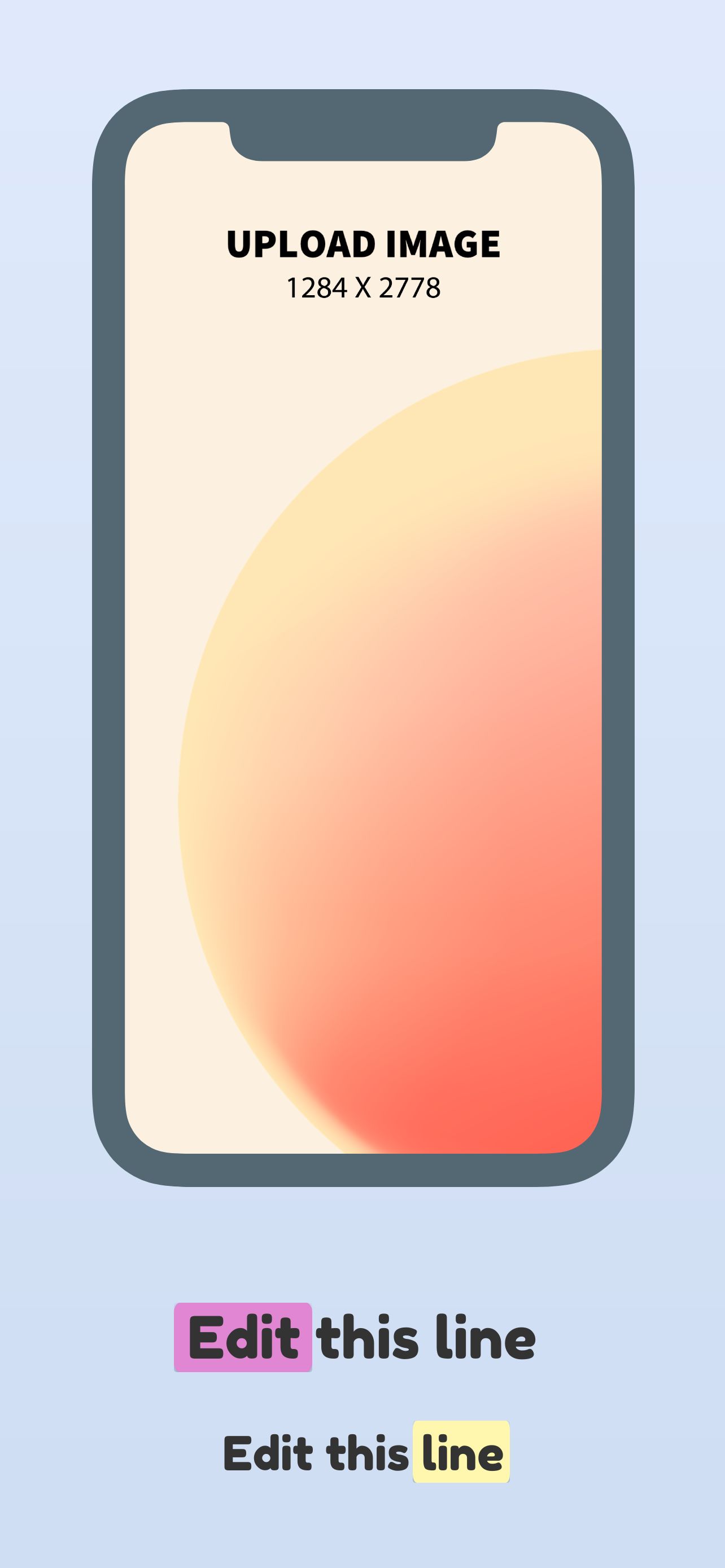 iPhone 12 Pro Max Screenshot 15 template. Quickly edit text, colors, images, and more for free.