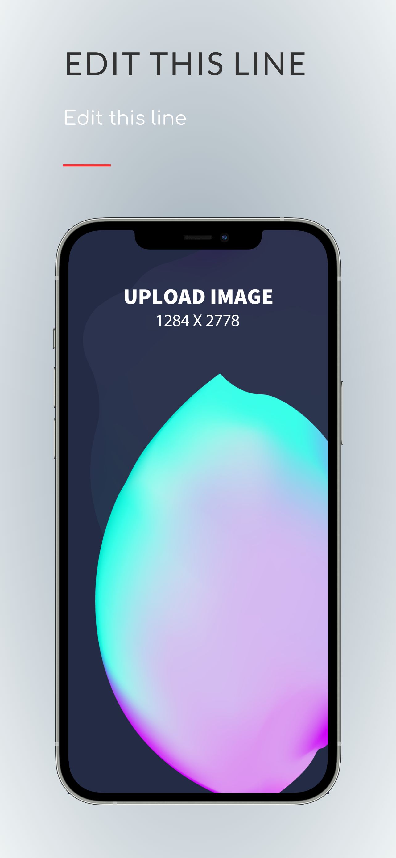 iPhone 12 Pro Max Screenshot 5 template. Quickly edit text, colors, images, and more for free.