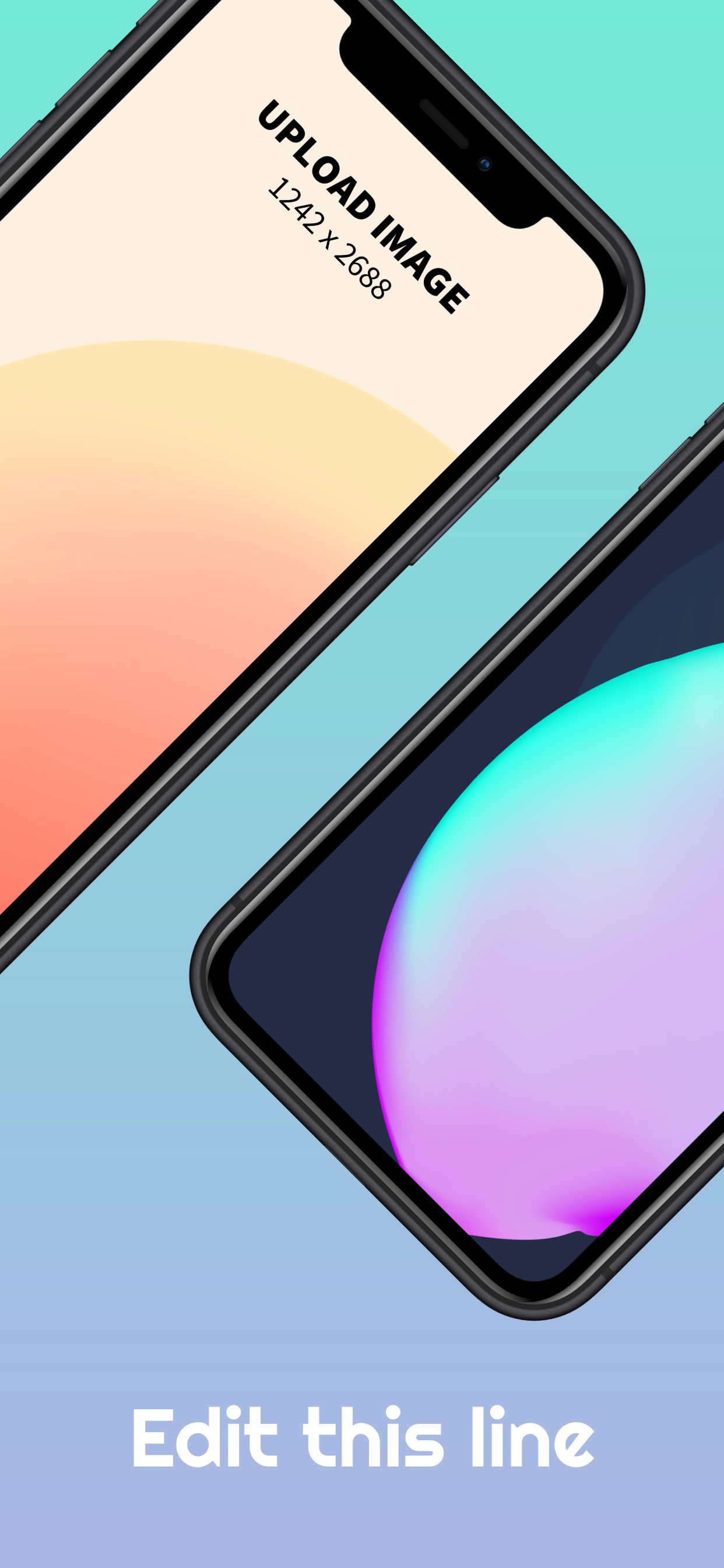 iPhone XS Max Screenshot 10 template. Quickly edit text, colors, images, and more for free.