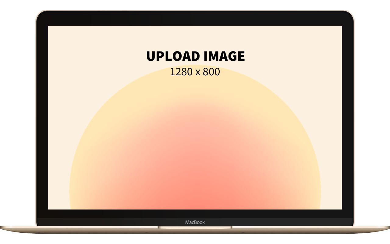 MacBook Mockup 2 template. Quickly edit text, colors, images, and more for free.