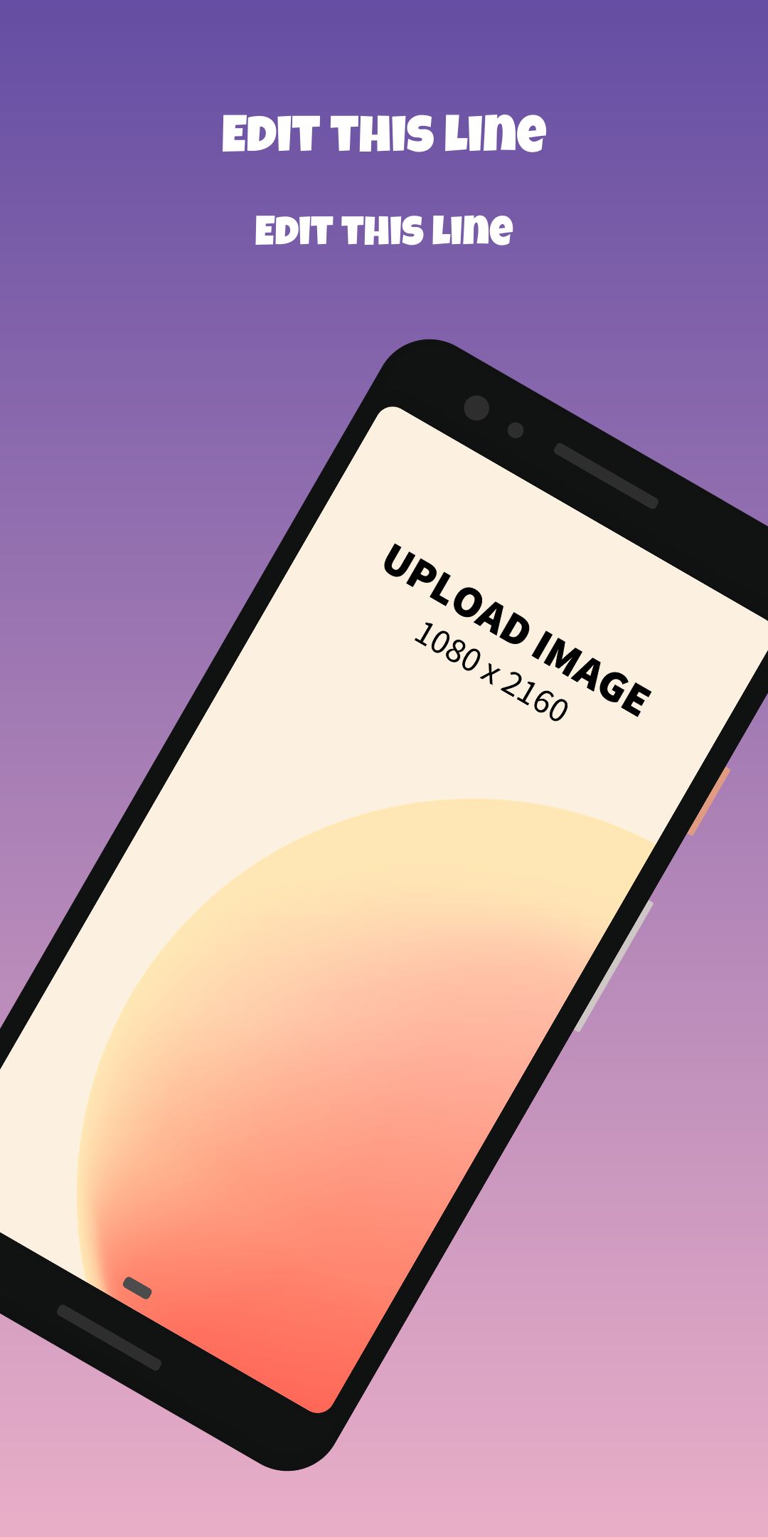 Google Pixel 3 Screenshot 4 template. Quickly edit fonts, text, colors, and more for free.