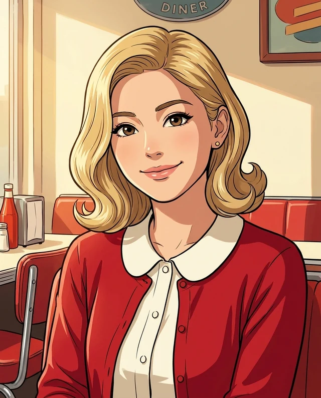 Diner Anime, women styling