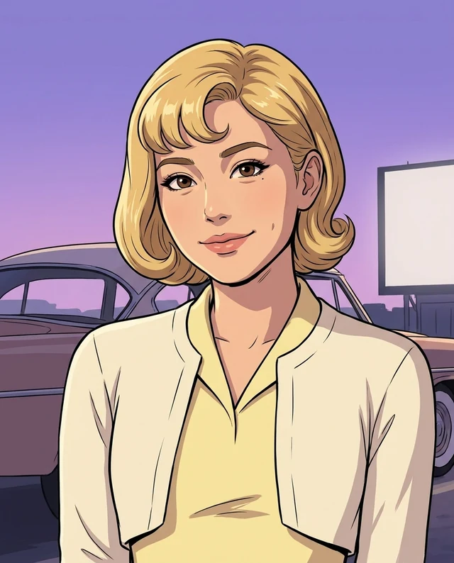 Drive In Anime, women styling on an AI model