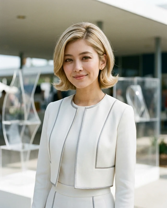 Future Fair, women styling on an AI model