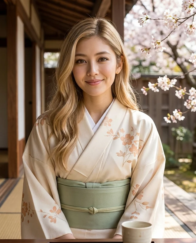 Spring Veranda, women styling on an AI model