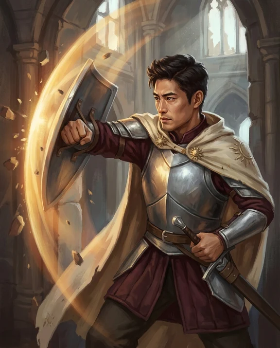Shield of Light, men styling on an AI model