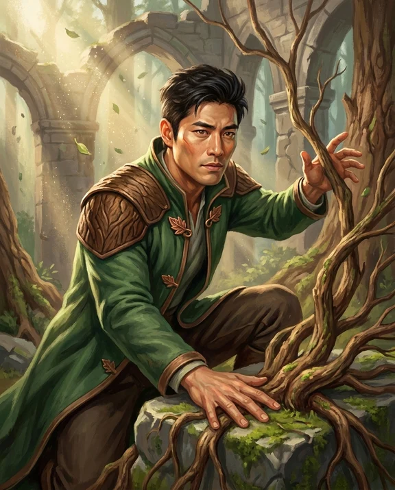 Roots Awaken, men styling on an AI model