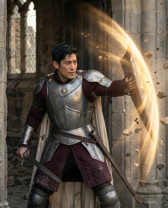 Shield of Light, men styling on an AI model