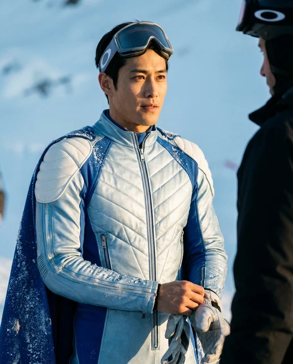 Ice racer, men styling on an AI model