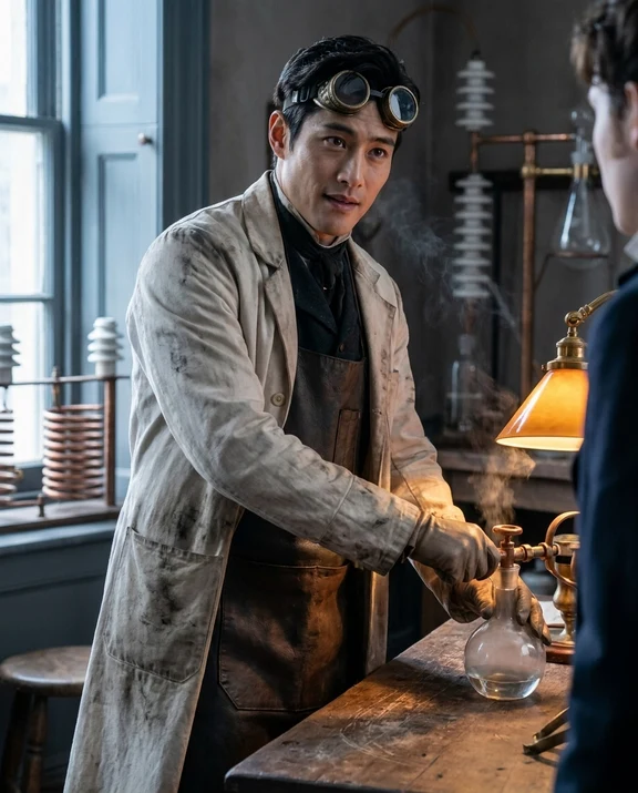 Mad scientist, men styling