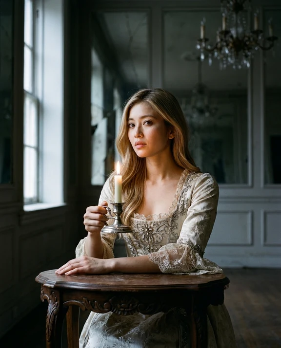 Ghostly host, women styling on an AI model