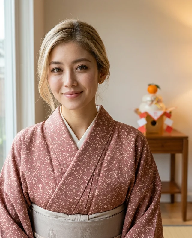 New Year at Home, women styling on an AI model