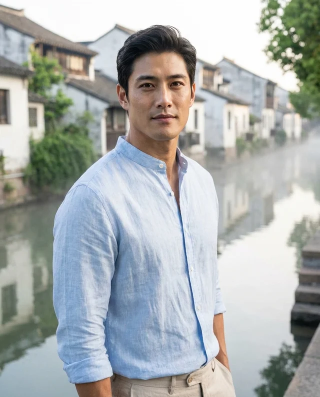 Jiangnan Water Towns example with men’s styling