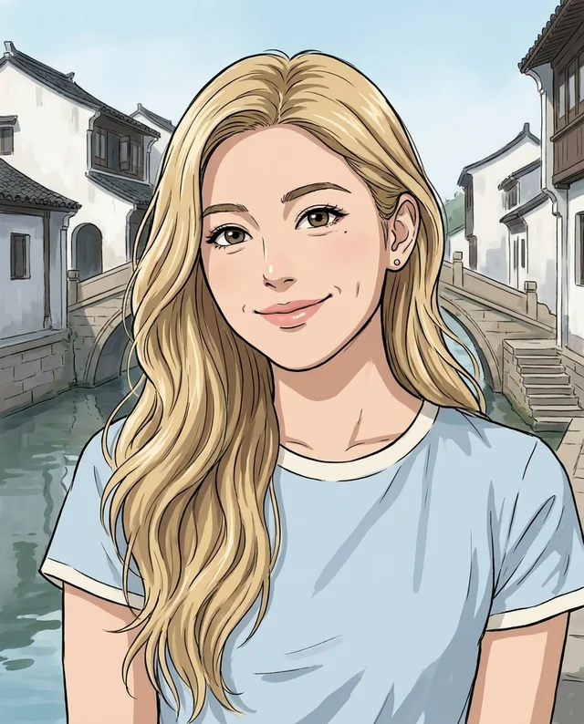 Water Town Anime, women styling