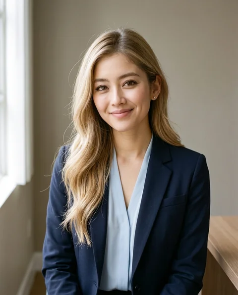 Private practice, women styling on an AI model