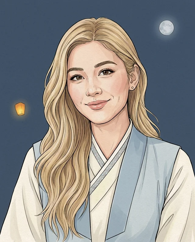 Mid-Autumn Profile Avatar, women styling on an AI model