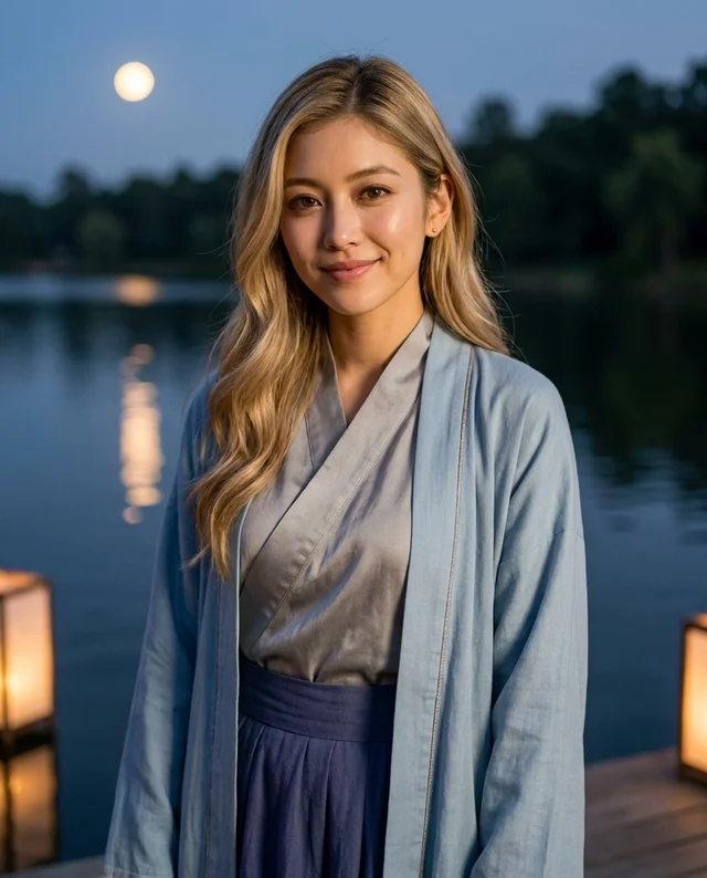 Moon over the Lake, women styling