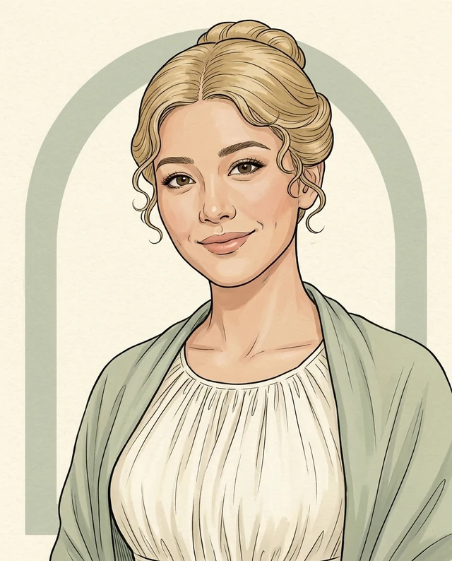 Regency Profile Avatar, women styling on an AI model