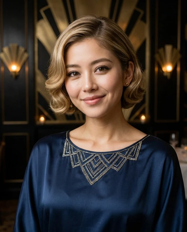 Roaring Twenties example with women’s styling