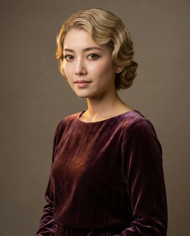 Velvet Studio, women styling on an AI model