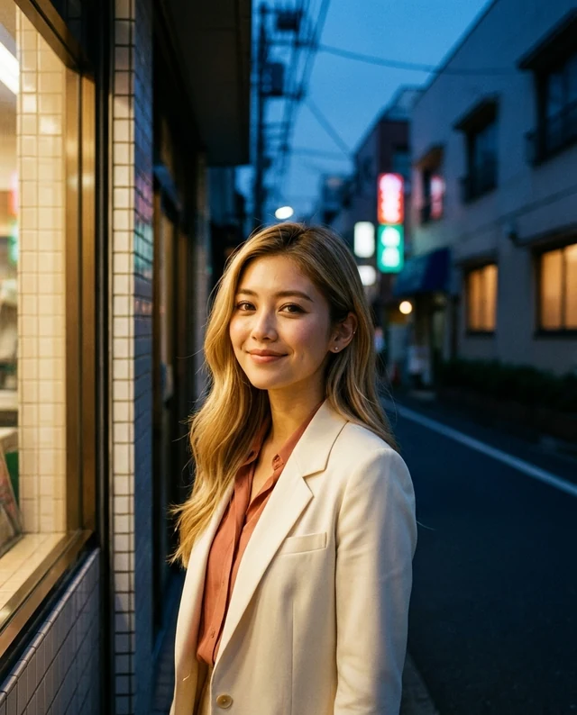 Blue-Hour City, women styling