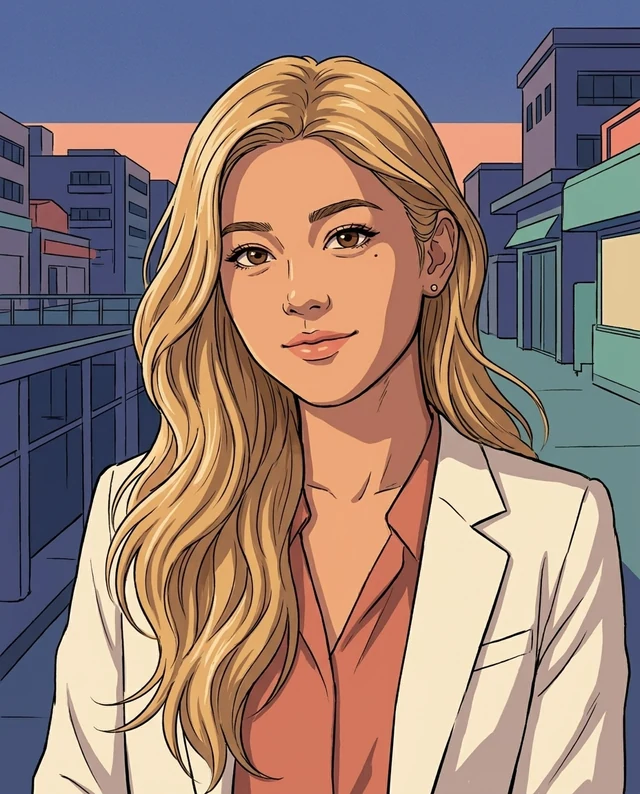 City-Pop Anime, women styling