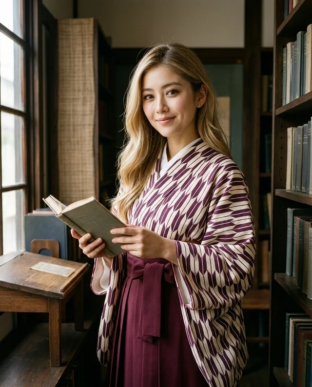Bookshop Hakama, women styling