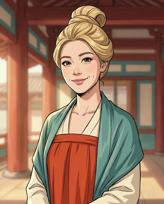 Court Silk Anime, women styling