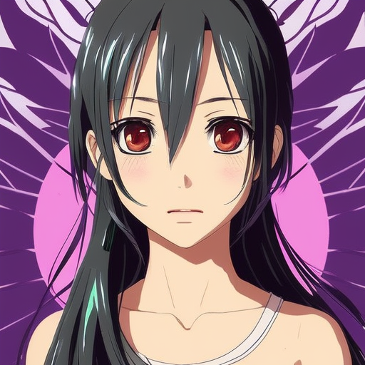AI avatar of woman, anime style