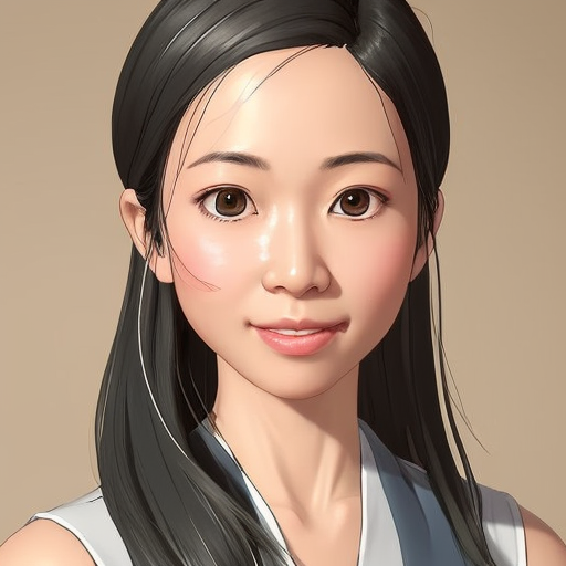 AI avatar of woman, cartoon style