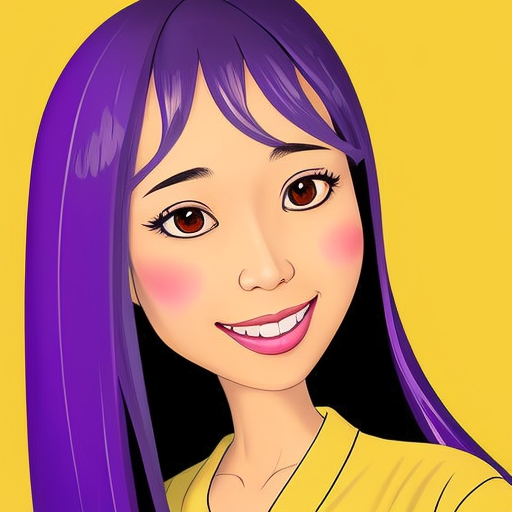 AI portrait of girl, cartoon style