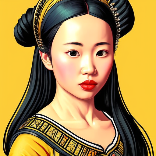 AI selfie of an Asian queen