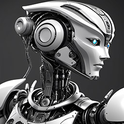 3D Black White style example