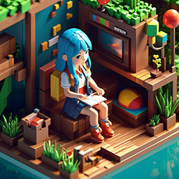 3D Voxel 1 style example
