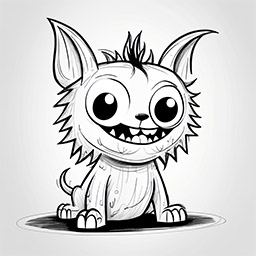 Sketch Scribble Black White 1 style example