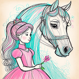 Sketch Scribble Color 1 style example
