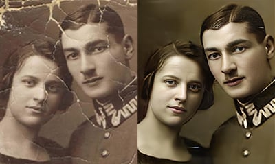 Restore pictures in seconds with AI. Automatically remove scratches, sharpen colors, and enhance faces, transforming tattered pictures into cherished memories. The service also works on modern images with faded colors or damaged parts.